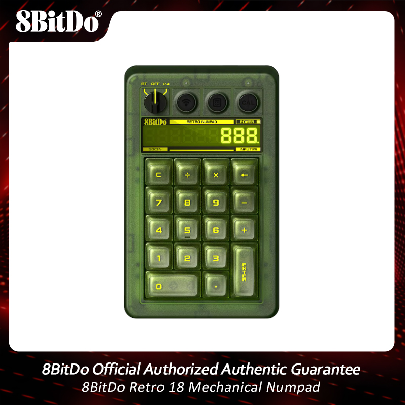 Retro Gaming Windows - Teclado Numérico Mecânico 8BitDo Retro 18