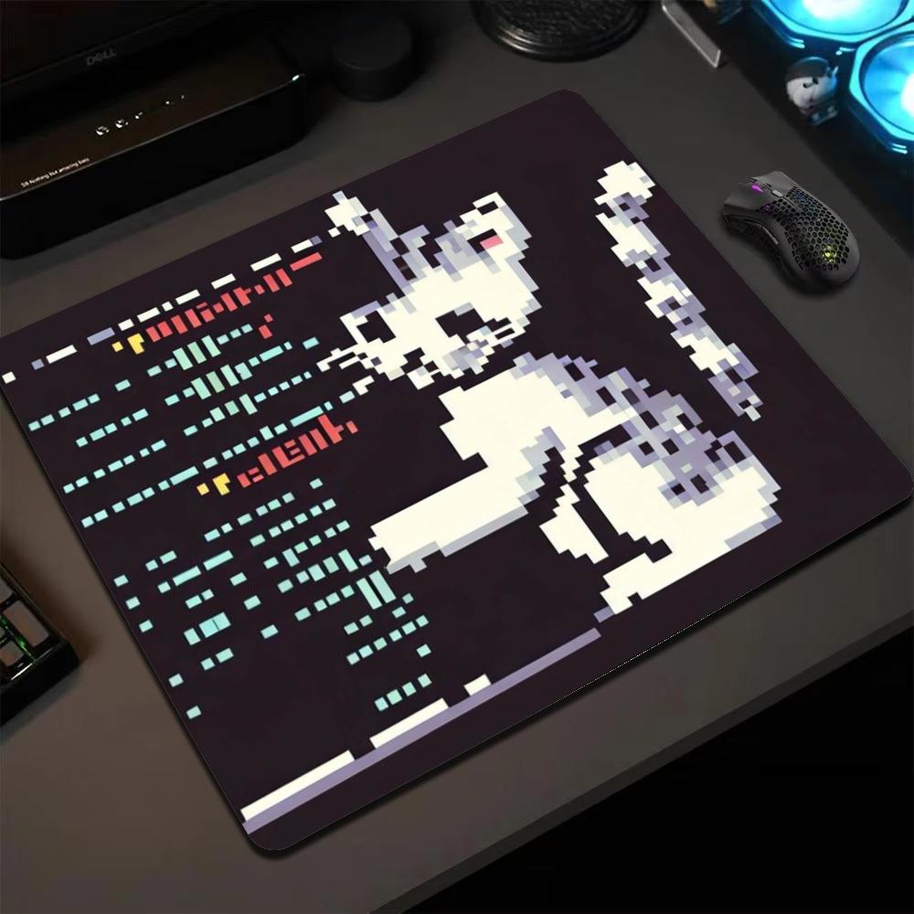 Retro Gaming Laptop - Mini Mouse Pad Pixel Cat com