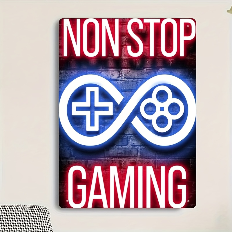 Retro Gaming Cafe - Placa de Arte de Parede Retrô