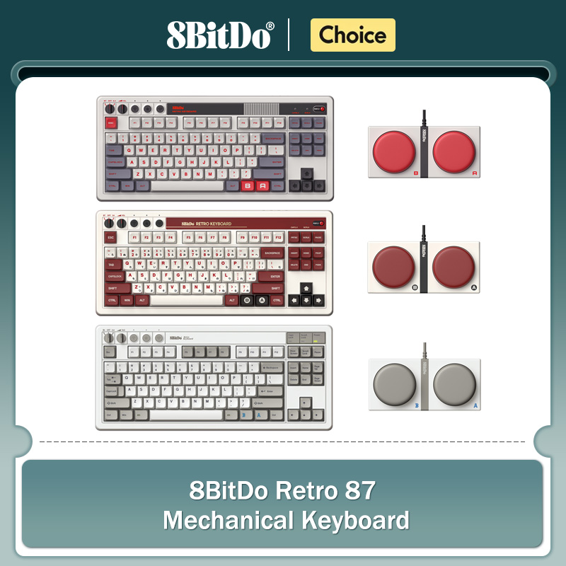 Retro Gaming Windows - Teclado mecânico retrô 8bitdo, teclados para