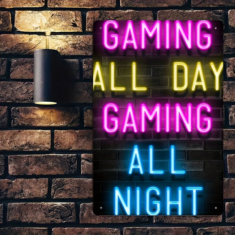 Retro Gaming Cafe - Placa de Arte de Parede Retrô