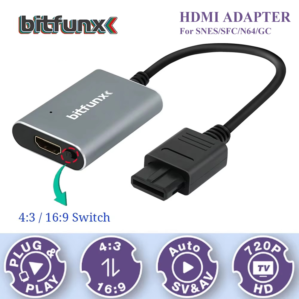 Adaptador Bitfunx 720P Svideo  - Retro Gaming Best Console avaliação e preço