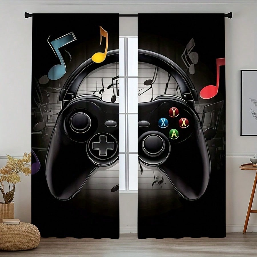 2 Cortinas Retrô para Sala de  - Retro Gaming Cafe avaliação e preço