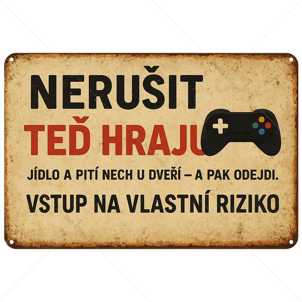 Placa de Ferro Retrô Checa/Slo - Retro Gaming Cafe avaliação e preço