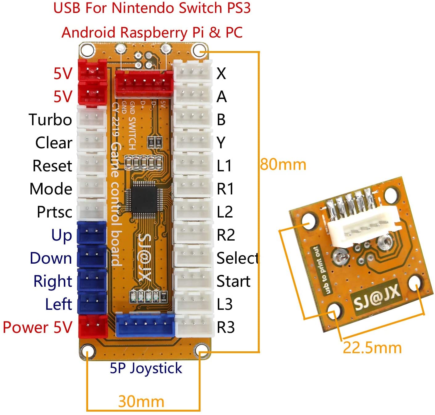 Controlador de Joystick USB 5  - Raspberry Pi Retropie avaliação e preço