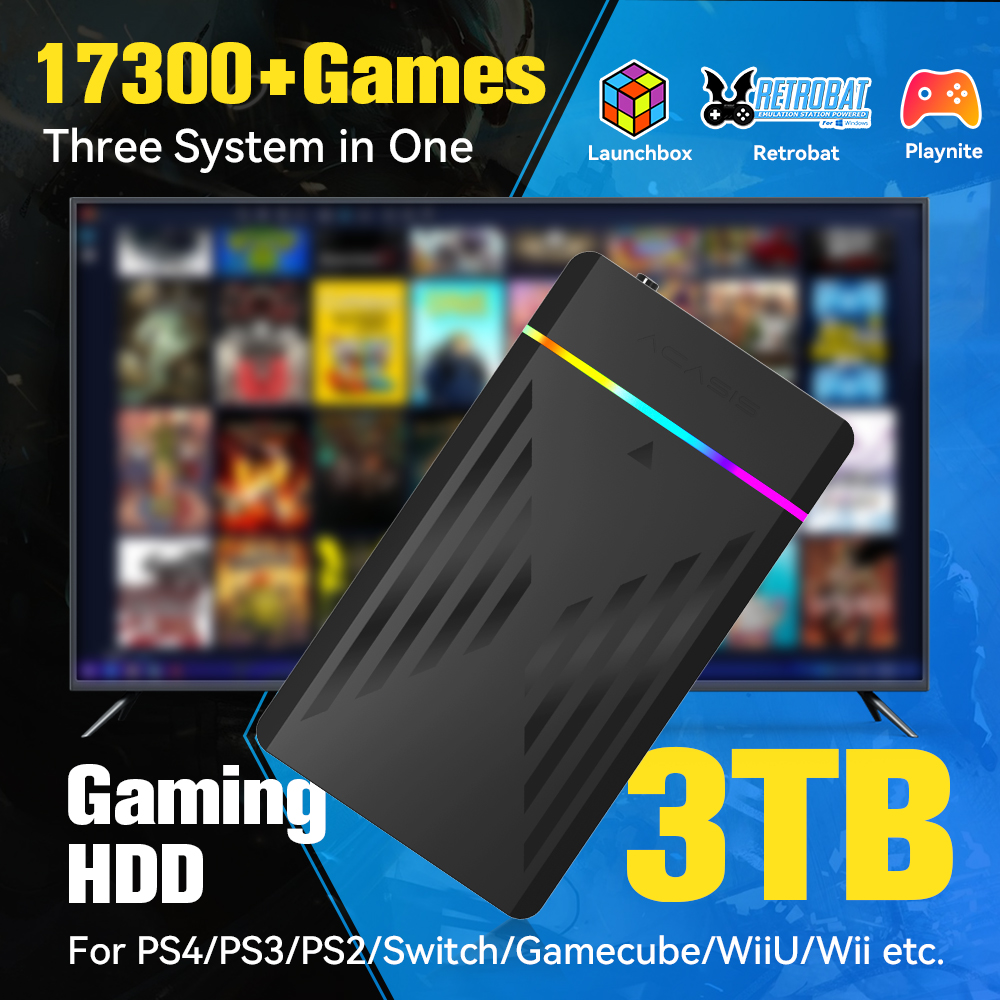 3TB portátil Gaming HDD Launch - Retro Gaming Pro avaliação e preço